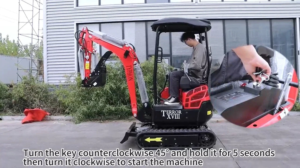 FREE SHIPPING 4000 lbs Terror XVIII Mini Excavator, KUBOTA D902 Diesel Engine
