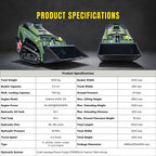 TYPHON Stomp V1000 Kubota D1105 Diesel 24.4hp Skid Steer Hydraulics Full Control