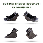 300mm Trenching Bucket for TYPHON KUVUO 4.0 Mini Excavator | Heavy Duty Digging