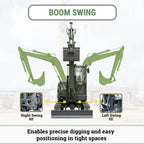 TYPHON KUVUO 4.0 Mini Excavator with Boom Swing Full Hydraulic Control AC/Heat