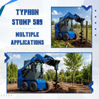 TYPHON STOMP 509 Wheel Skid Steer Loader 25HP Kubota D1105 w 1 Attachment Option