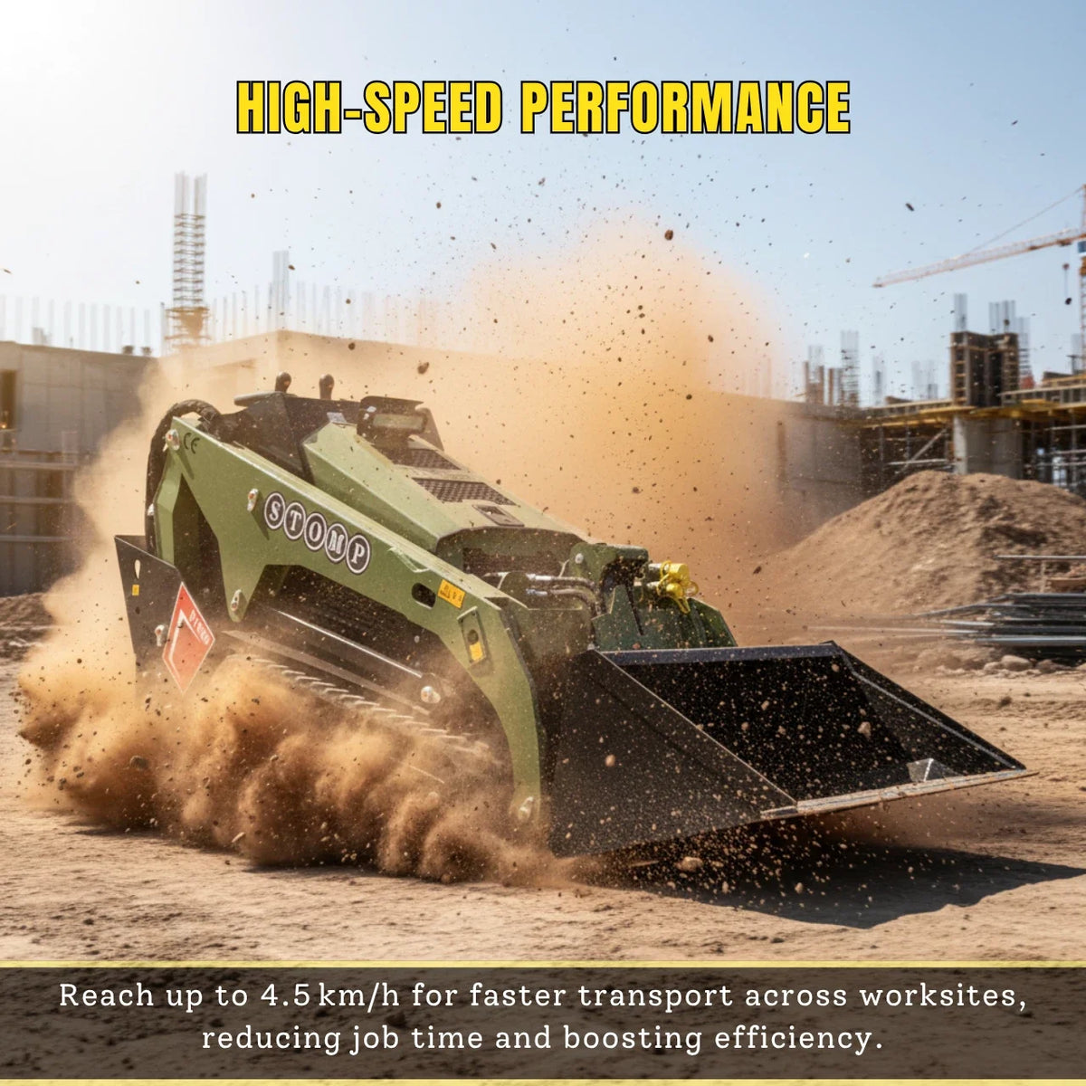 TYPHON Stomp V1000 Kubota D1105 Diesel 24.4hp Skid Steer Hydraulics Full Control