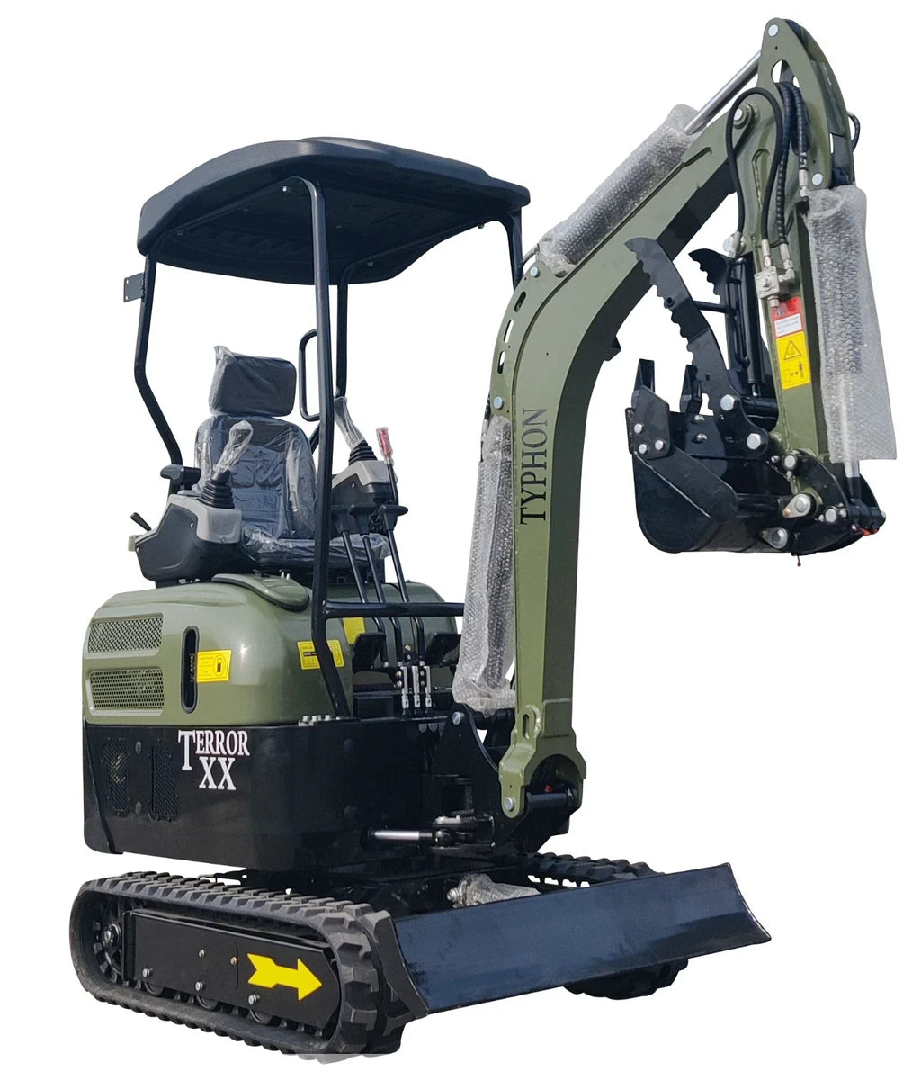 4000 lbs TERROR XX Mini Excavator EPA Kubota D902 Diesel Engine Side Swing New