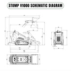 TYPHON Stomp V1000 Kubota D1105 Diesel 24.4hp Skid Steer Hydraulics Full Control