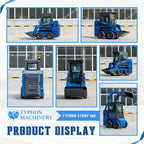 TYPHON STOMP 509 Wheel Skid Steer Loader 25HP Kubota D1105 w 1 Attachment Option
