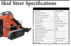 Brand New POWERFUL 1,800lbs Mini SkidSteer Loader SSL 23HP Gas EPA B&amp;S Engine