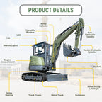TYPHON KUVUO 4.0 Mini Excavator with Boom Swing Full Hydraulic Control AC/Heat