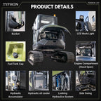 TYPHON TERROR LXV 6.6 Ton Excavator Kubota V2607 57HP AC Heater Cabin Boom Swing