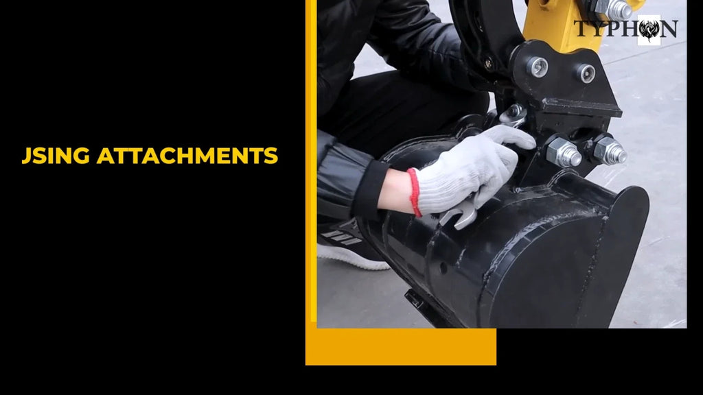 TYPHON Attachment Rake Attachments Tools for Mini Excavators Excavator