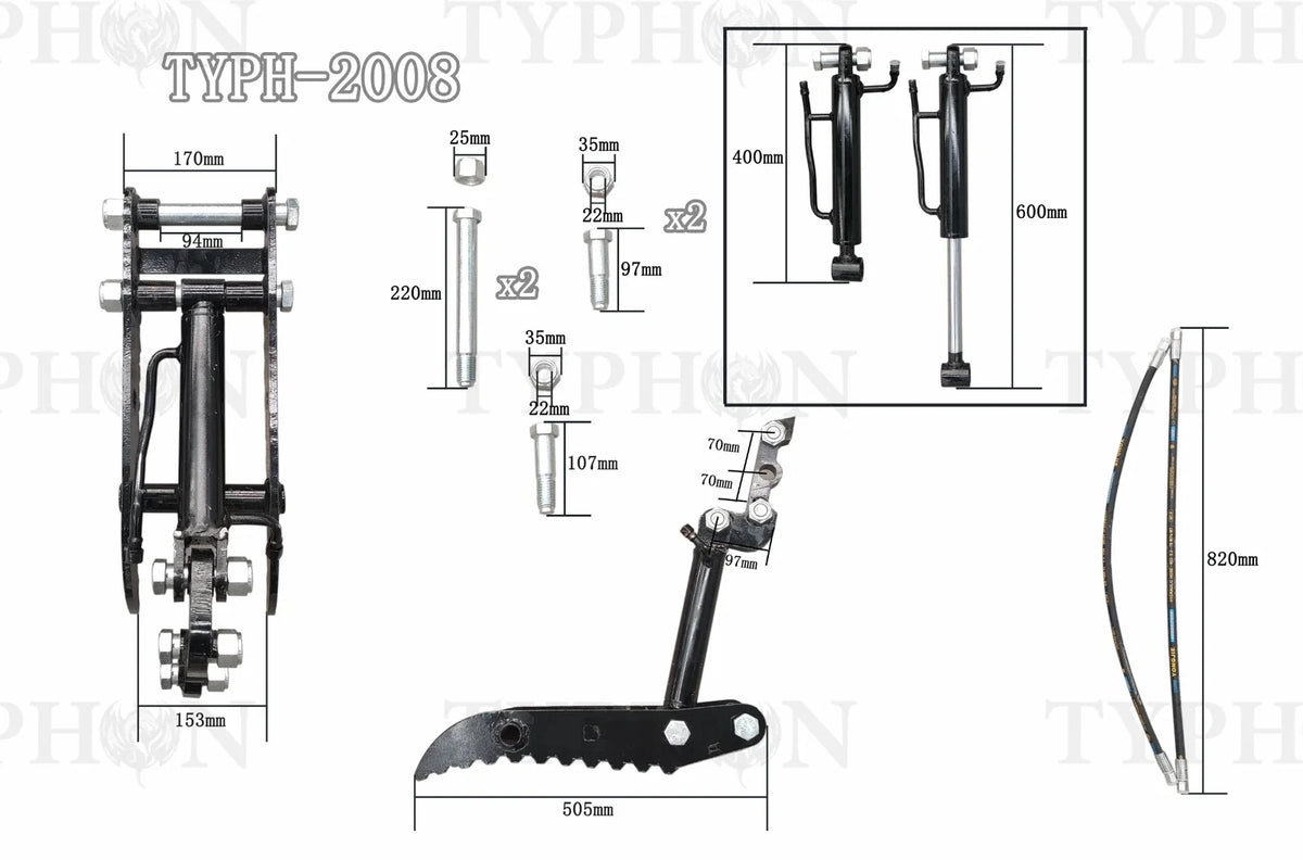 NEW Hydraulic Thumb Clip for Mini Excavators, Easy to Pick Up Irregular Objects