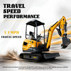 2026 TYPHON Terror XVII Pro 3800lbs Mini Excavator Kubota D902 Engine Side Swing