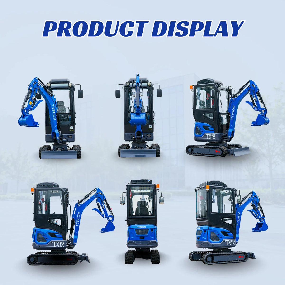 TERROR XIX Cab AC/Heater Mini Excavator Kubota D902 Retractable Tracks 13 Tools