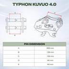 Quick Hitch Coupler Attachment for TYPHON KUVUO 4.0 Mini Excavator